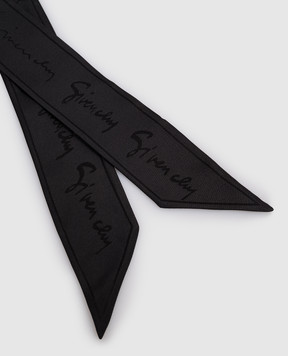 Givenchy Чорна стрічка твіллі із шовку 710010981003