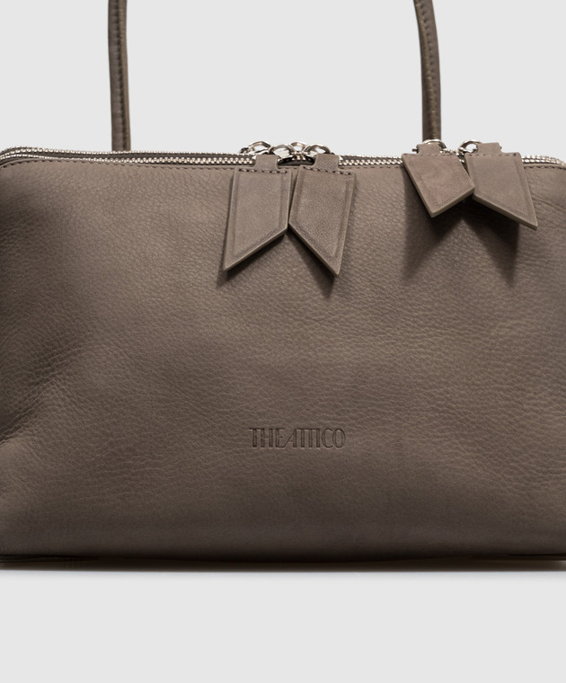 The Attico Коричневая сумка L'altra di Milano из нубука ATTWAH00068LBT179AA изображение 5