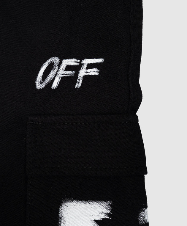 Off-White Дитяча чорна спідниця-карго 44GCY001F26F001 зображення 3