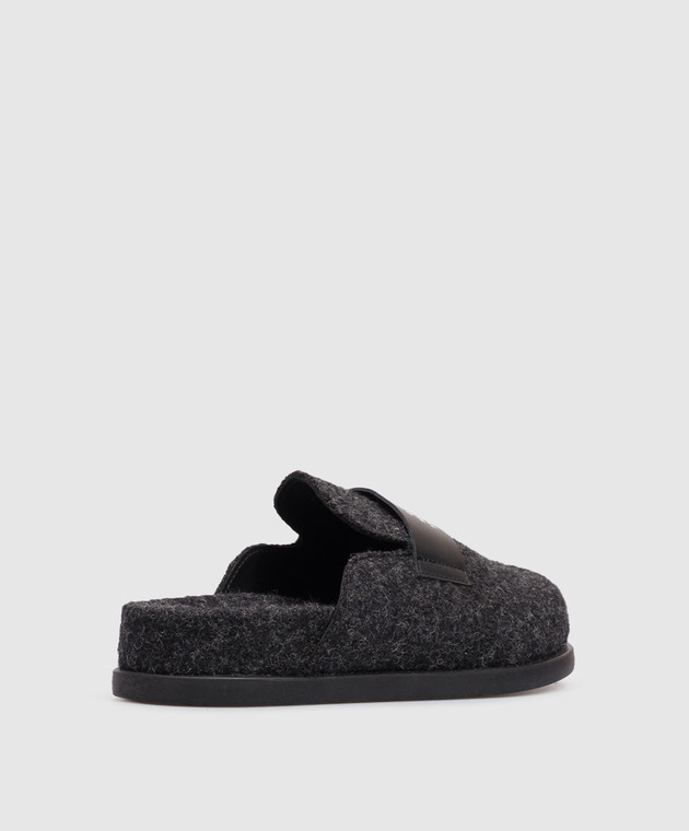 Maison Margiela MM6 Дитячі сірі мюлі з вовни 8387127 зображення 3