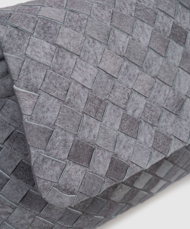 Bottega Veneta Серая замшевая сумка Giorno 857657V6FQ1 изображение 4