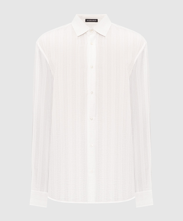 Ann Demeulemeester Біла сорочка Andre у візерунок B0010522FA752