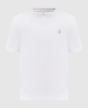 Brunello Cucinelli Футболка серого цвета с эмблемой M0B138440