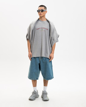 Vetements Сіра меланжева футболка Amsterdam ME76TR252GXm