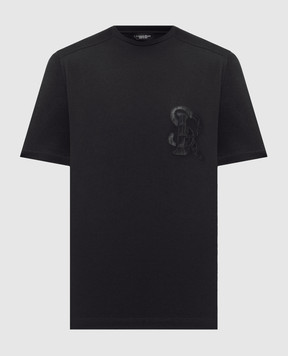 Stefano Ricci Черная футболка с кашемиром MVH5300100PRYABP