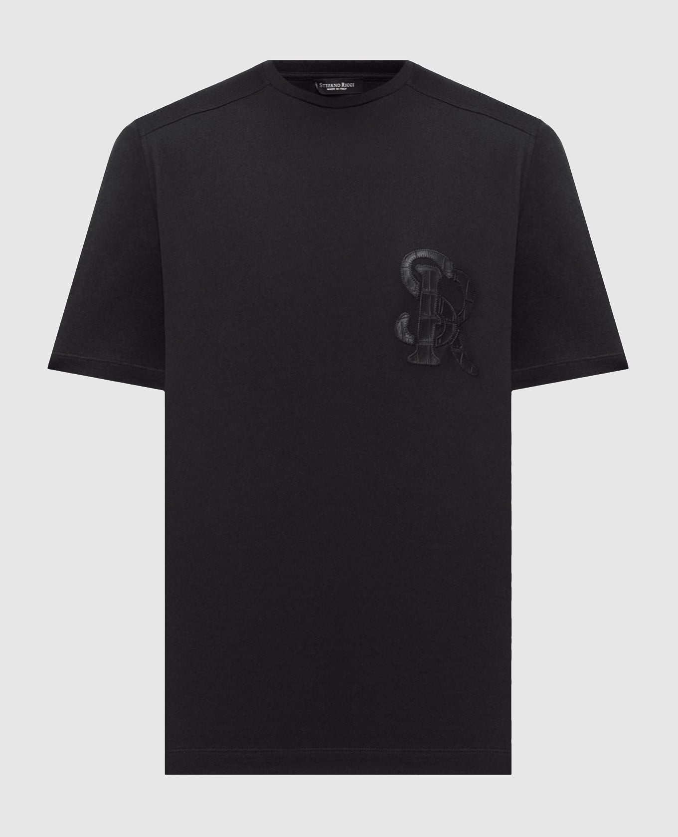 Черная футболка с кашемиром