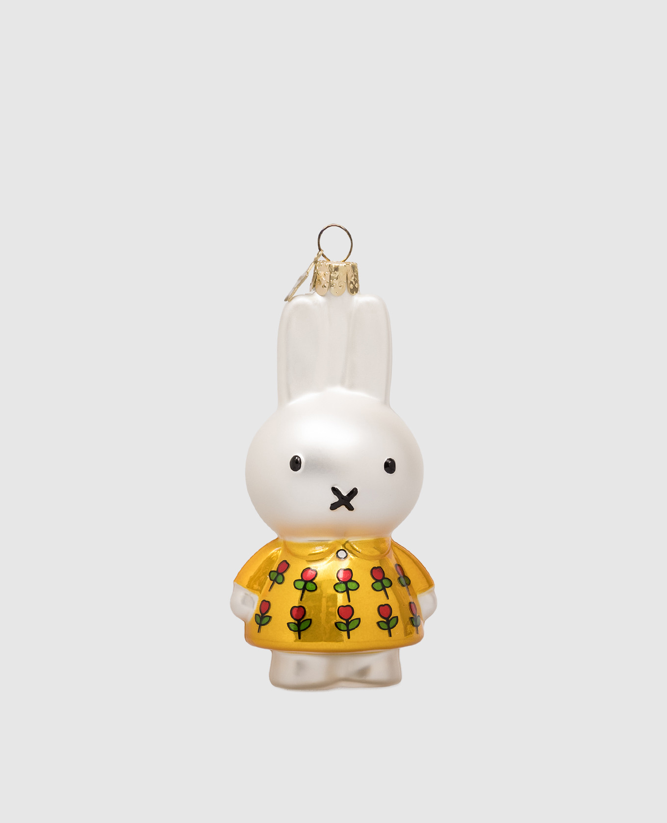 

Елочная игрушка Miffy Yellow Dress Tulips, Белый, Елочные украшения
