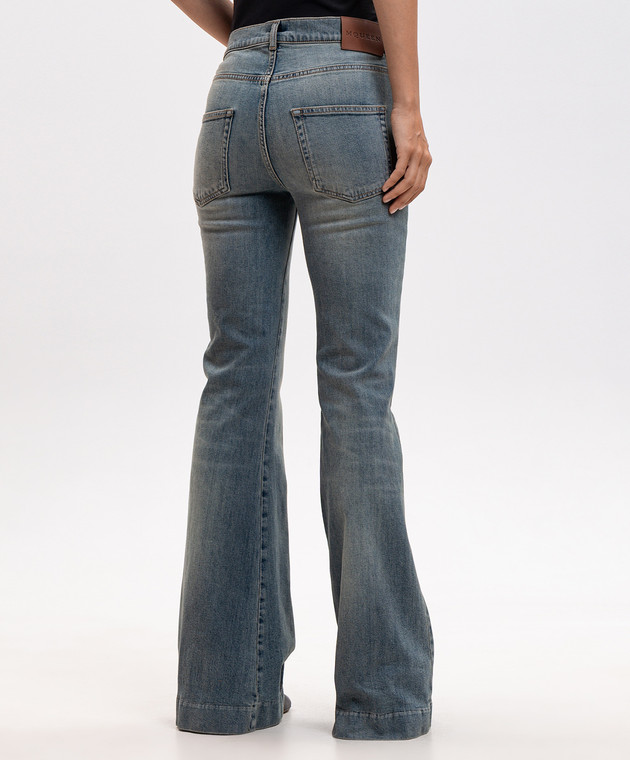 Alexander McQueen Синие джинсы клеш A005FSQMAC4 изображение 4