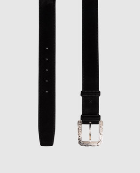 Stefano Ricci Чорний замшевий ремінь N381SDA577P