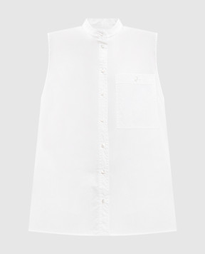 Solotre Белая рубашка без рукавов M1AB0063