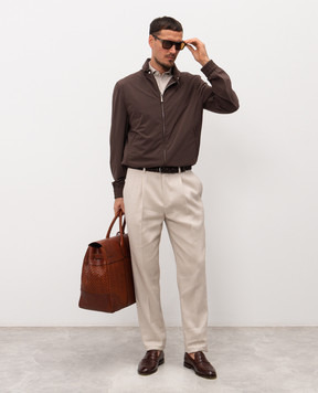 Brunello Cucinelli Поло бежевого кольору M29800125