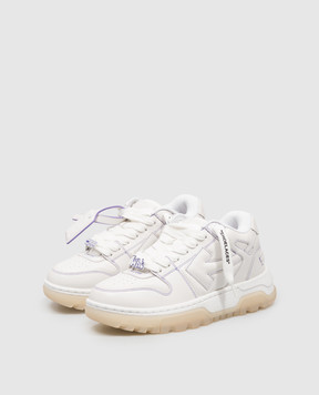 Off-White Білі шкіряні кросівки Out Of Office Chunky OF05740101