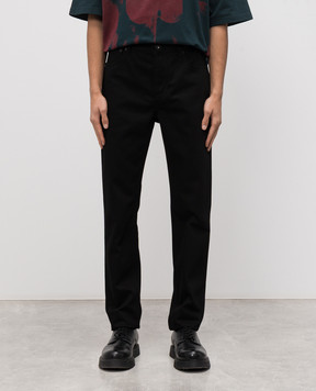 Alexander McQueen Черные джинсы с патчем 847587QYAAC
