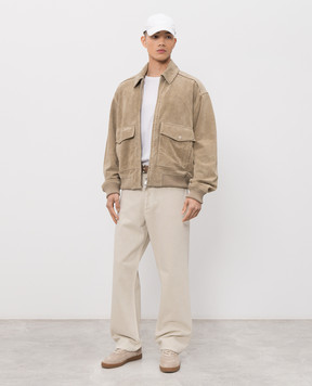 AGOLDE Бежевая замшевая куртка Emil A4070