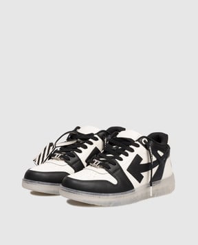 Off-White Белые кожаные Out Of Office Varsity OMIA189F25LEA00C