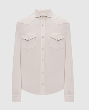 Brunello Cucinelli Рубашка цвета айвори ME8546666