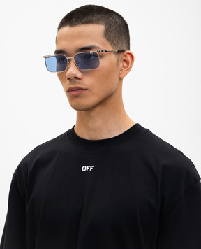 Off-White Золотые очки с логотипом OFF OW2031764559