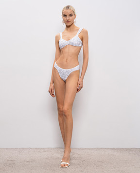 Venuja Белый купальник Texano с кристаллами BI002B