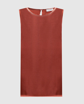 Peserico Теракотовий топ із шовку A08893D02372