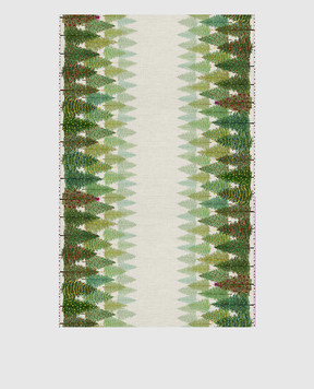 TESSITURA TOSCANA TELERIE Серая скатерть FAIRY TREES из льна NT210120080037