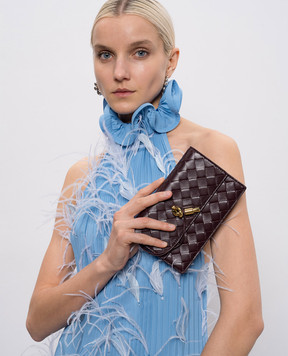 Bottega Veneta Коричневая кожаная сумка Andiamo 844107VCPP2