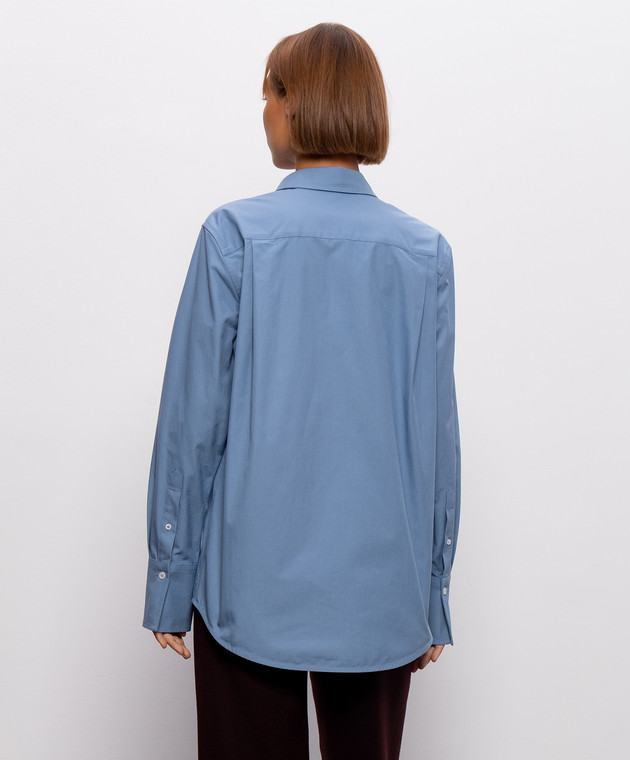 Victoria Beckham Блакитна сорочка Perry 1326WSH007513A зображення 4