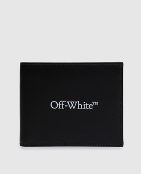 Off-White Черный кожаный портмоне OWMNC20F26LT01