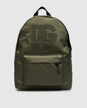 Dolce&Gabbana Детский рюкзак хаки с монограммой DG EM0074AM224