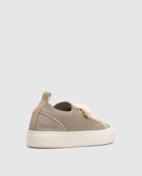 Peserico Кеди кольору хакі з люрексом A39727C0CC774