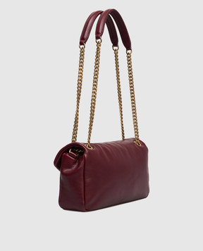 Saint Laurent Бордовая кожаная сумка Calypso 734153AADRE