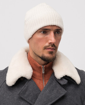Brunello Cucinelli Белая шапка из кашемира M2294910
