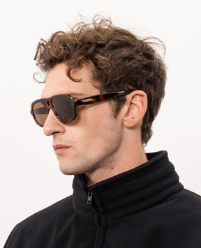 Bottega Veneta Коричневі сонцезахисні окуляри Sophia Ribbon A009A1V2Q30