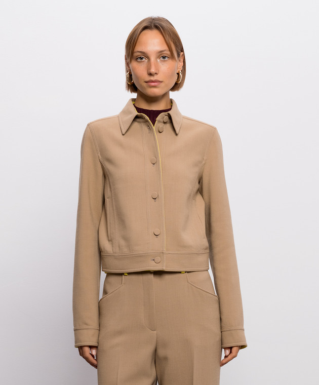 Gabriela Hearst Коричнева куртка Thereza з вовни 4265011CW111 зображення 3