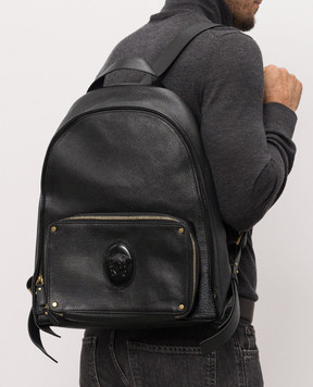 Versace Черный кожаный рюкзак Lou 10243601A18107