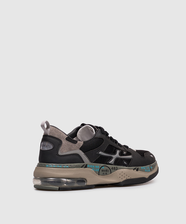Premiata Черные комбинированные кроссовки Drake DRAKE изображение 3