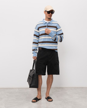 JW Anderson Чорні джинсові шорти-карго з патчем логотипа SR0129PG1933