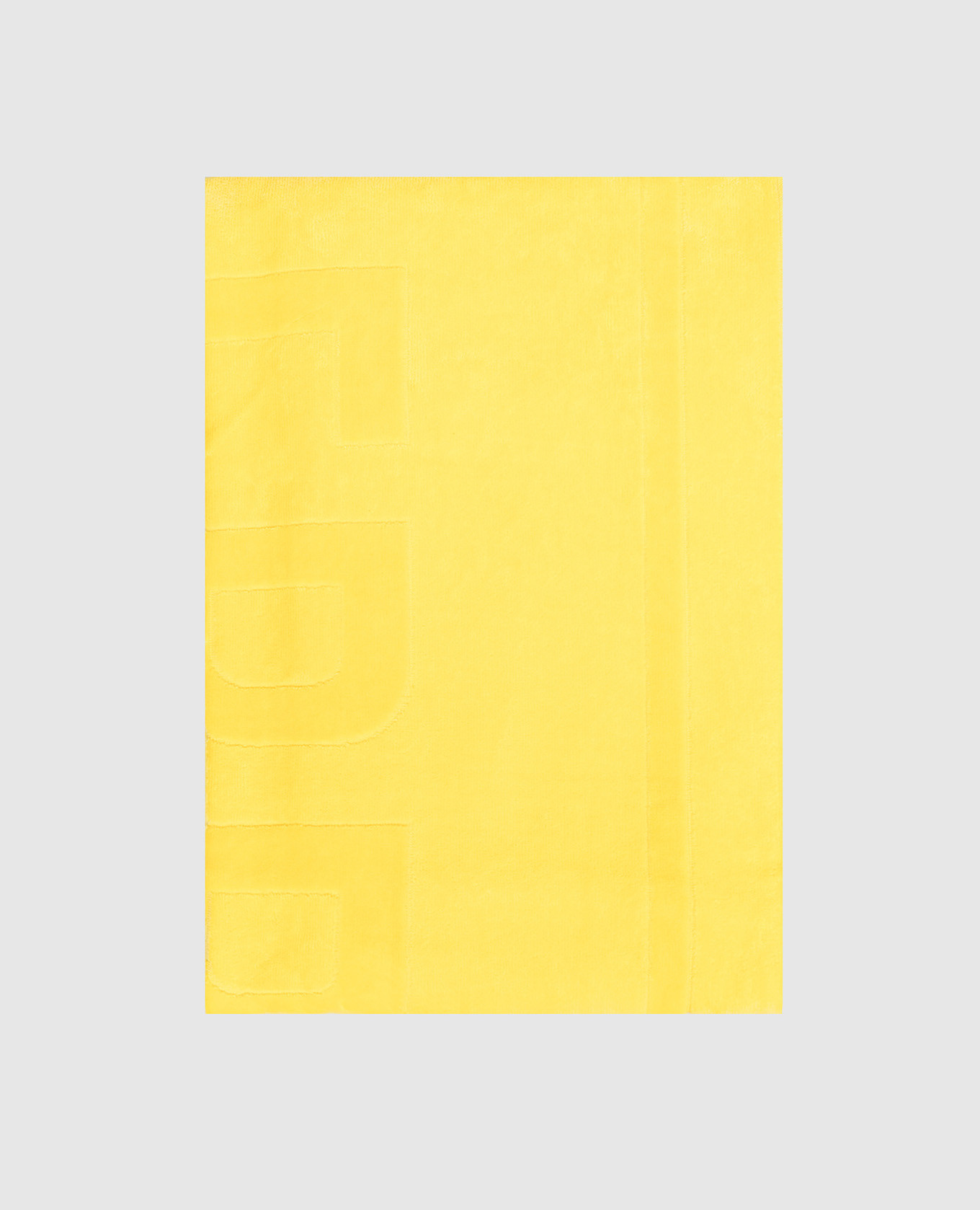 Желтое махровое пляжное полотенце с логотипом