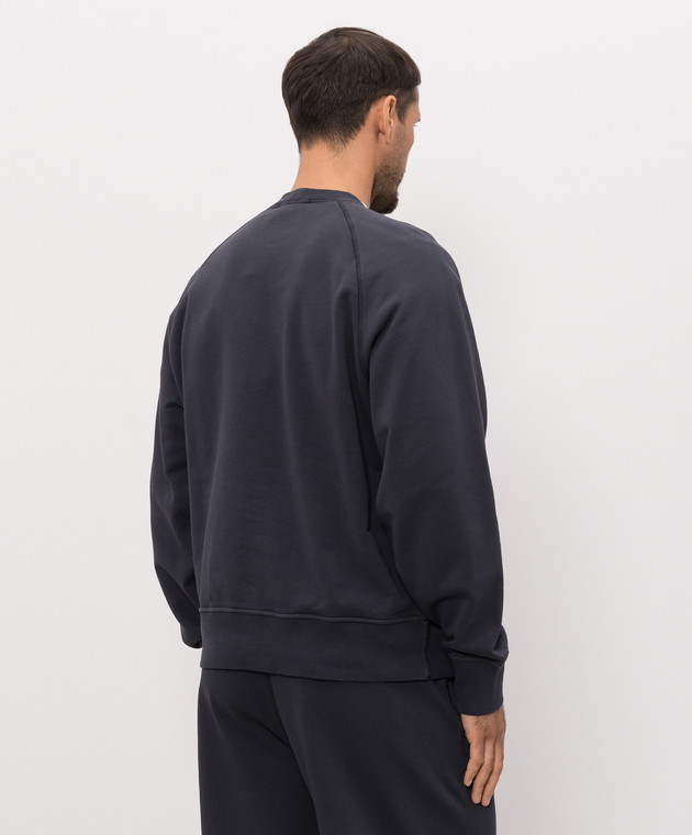 Stone Island Синий свитшот с патчем логотипа L2S156100008S0051 изображение 4