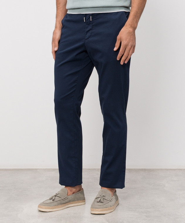 Castangia dal 1850 Сині штани з шовком GDPCA101S26 зображення 3