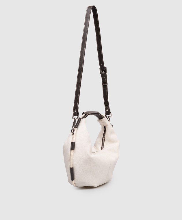Peserico Сумка-хобо цвета айвори S38384C0CC832 изображение 3