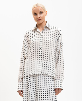 Ermanno Scervino Блуза из шелка в горох D482K751XSQ