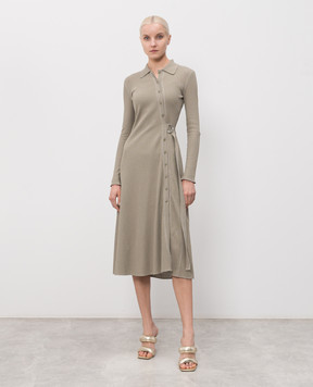 Max & Co Сукня-сорочка GETTITO в рубчик кольору хакі MCOGETTITO