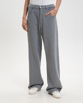 Maison Margiela MM6 Сірі меланжеві штани S52KA0548S25337