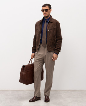 Brunello Cucinelli Синяя рубашка MW6040621