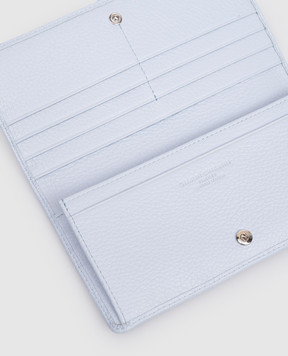 Gianni Chiarini Блакитний шкіряний гаманець з принтом логотипа PF5041GRN