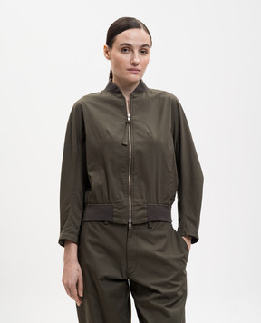 Y`S Yamamoto Бомбер цвета хаки с укороченными рукавами YQY03026