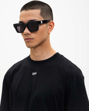 Off-White Чорні сонцезахисні окуляри Virgil з емблемою OW1022100753
