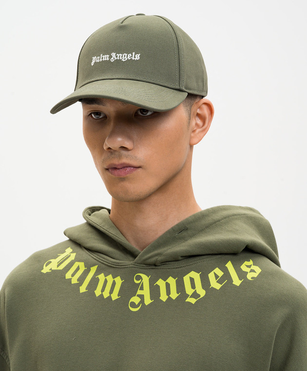 Palm Angels Кепка цвета хаки с вышивкой логотипа PMLB104S26FAB005I изображение 2