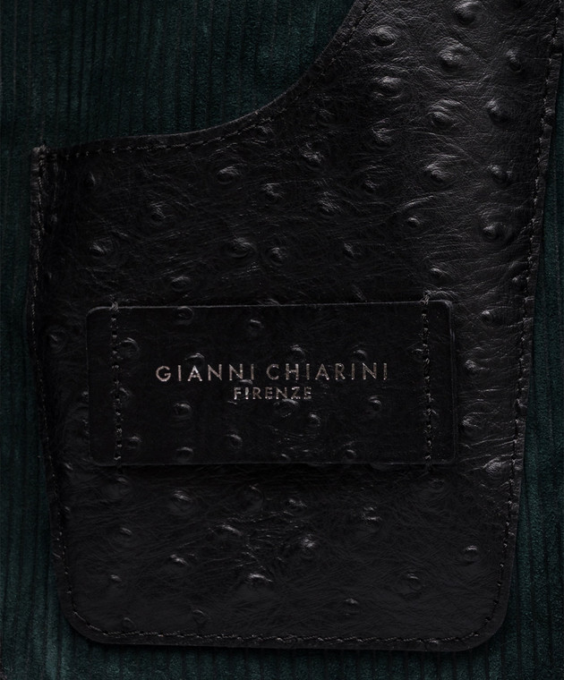 Gianni Chiarini Зеленая замшевая сумка-тоут BS12470TMBY изображение 4