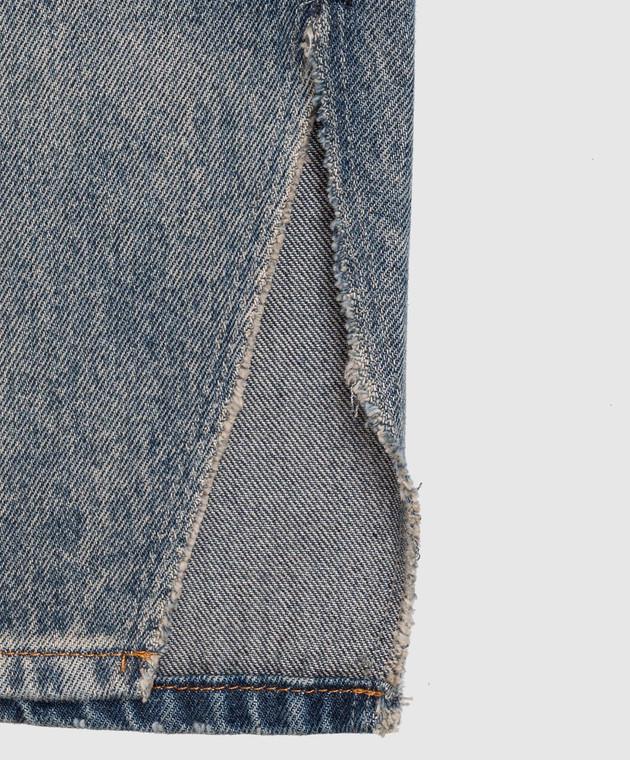 Maison Margiela MM6 Дитячі сині джинси з ефектом потертості M60452MM08D зображення 3